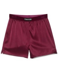 Tom Ford - Pantalones Cortos De Seda Stretch - Lyst