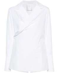 Givenchy - Wrap-Design Poplin Shirt - Lyst