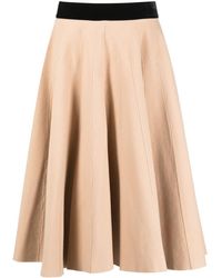 Maison Margiela - High-waisted Pleated Maxi Skirt - Lyst