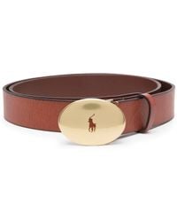 Polo Ralph Lauren - Logo-Plaque Leather Belt - Lyst