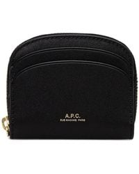 A.P.C. - Half-Moon Portemonnaie mit Rundumreißverschluss - Lyst