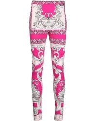 Versace - Baroque-Print Leggings - Lyst