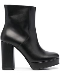 P.A.R.O.S.H. - Platform Leather Ankle Boots - Lyst