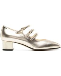 CAREL PARIS - 40Mm Kina Metallic Leather Pumps - Lyst