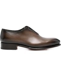 Santoni - Lace-Up Almond-Toe Loafers - Lyst