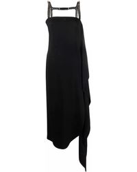 Courreges - Draped Panel Midi Dress - Lyst