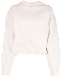 The Attico - Maeve Logo-embossed Cotton Sweatshirt - Lyst