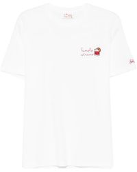 MC2 Saint Barth - Embroidered Cotton T-Shirt - Lyst