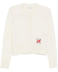 Maison Kitsuné - Cardigan Boutonné À Patch Logo - Lyst