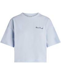 Lacoste - Blue Logo-patch Cotton T-shirt - Lyst
