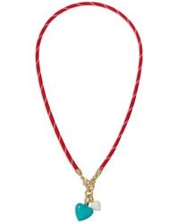 Roxanne Assoulin - Happy Cord Double-Heart Pendant Necklace - Lyst
