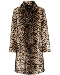 Dolce & Gabbana - Lynx-effect Jacquard Faux Fur Coat - Lyst