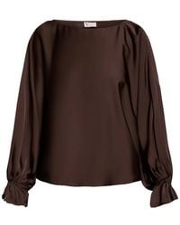 Vera Mont - Ruffled-Cuff Long-Sleeve Blouse - Lyst