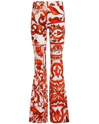 Dolce & Gabbana - Long Flared Trousers - Lyst