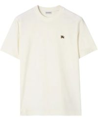Burberry - Equestrian Knight-Embroidered T-Shirt - Lyst