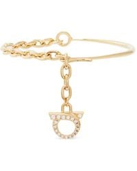 Ferragamo - Catene Crystal-Embellished Bracelets - Lyst