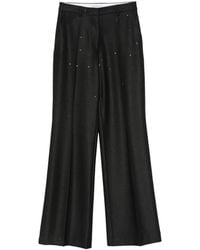 Manuel Ritz - Sequin-Embellished Pinstriped Trousers - Lyst