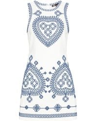 Maje - Clover-embroidered Cotton Minidress - Lyst
