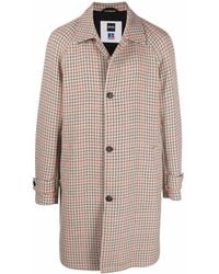 BOSS - X Russell Athletic Single-Breasted Houndstooth Motif Coat - Lyst