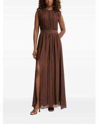 Haveone - Robe Longue Froncée À Fente Latérale - Lyst