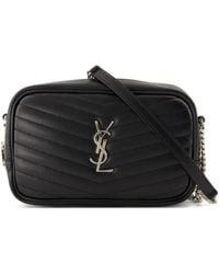 Saint Laurent - Mini Lou Chevron Logo Shoulder Bag - Lyst