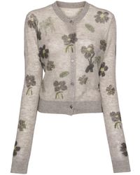 JNBY - Floral-Intarsia Cardigan - Lyst