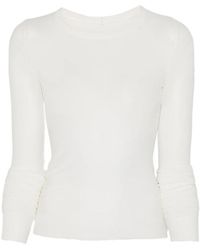 Rick Owens - Cropped Rib Ls Long Sleeve T-Shirt - Lyst