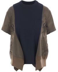 Sacai - T-Shirt À Empiècements - Lyst