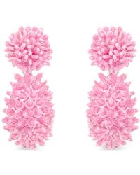 Oscar de la Renta - Beaded Cluster Drop Earrings - Lyst
