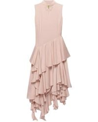 Shanghai Tang - Bead-Embellished Asymmetric Qipao Dress - Lyst