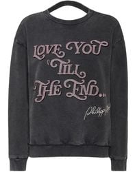 Philipp Plein - Open Back Roundneck Sweatshirt Love Plein - Lyst