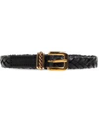 Etro - Braided Leather Double Wrap Belt With-Tone Buckle And Spiral Loop - Lyst