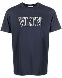 Valentino Garavani - Vltn Logo-Embroidered T-Shirt - Lyst
