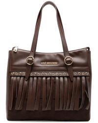 Love Moschino - Fringe-Detail Leather Tote Bag - Lyst