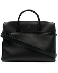 Canali - Tumbled Leather Laptop Bag - Lyst
