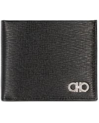 Ferragamo - Cartera plegable con placa Gancini - Lyst