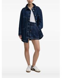 HUGO - Camicia Denim Con Logo - Lyst