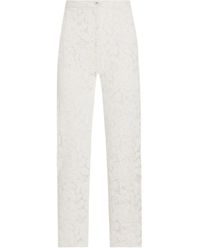 Dolce & Gabbana - レースディテール パンツ - Lyst