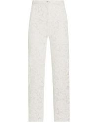 Dolce & Gabbana - Dna Lace-Detailing Trousers - Lyst