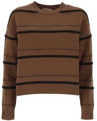 Pennyblack - Striped Crew-Neck Sweater - Lyst