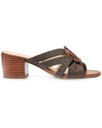 Michael Kors - Erika Monogram-Print Sandals - Lyst