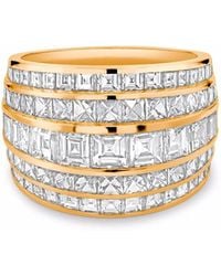 Pragnell - 18Kt Roségouden Manhattan Ring Met Diamant - Lyst
