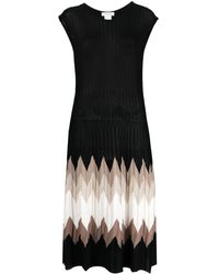 Le Tricot Perugia - Zigzag Pattern-detail Knitted Dress - Lyst