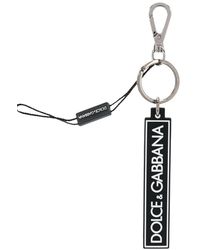 Dolce & Gabbana Schlüsselanhänger mit Logo - Schwarz