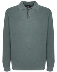 Dell'Oglio - English M Button-Fastening Ribbed-Knit Polo Shirt - Lyst