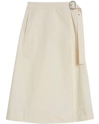 Jil Sander - A-Line Buckled Midi Skirt - Lyst