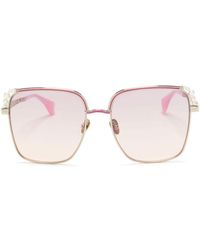 Vivienne Westwood - Pearl-detailing Oversize-frame Sunglasses - Lyst