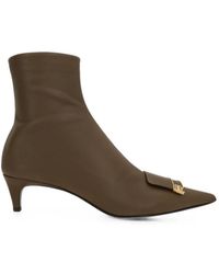 Sergio Rossi - Evolv Buckle-Detail Calf Leather Ankle Boots - Lyst