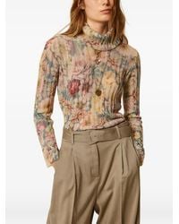 Twinset - Turtleneck Sweater With Print - Lyst