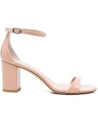 Stuart Weitzman - Nudist Block-Heel Sandals - Lyst